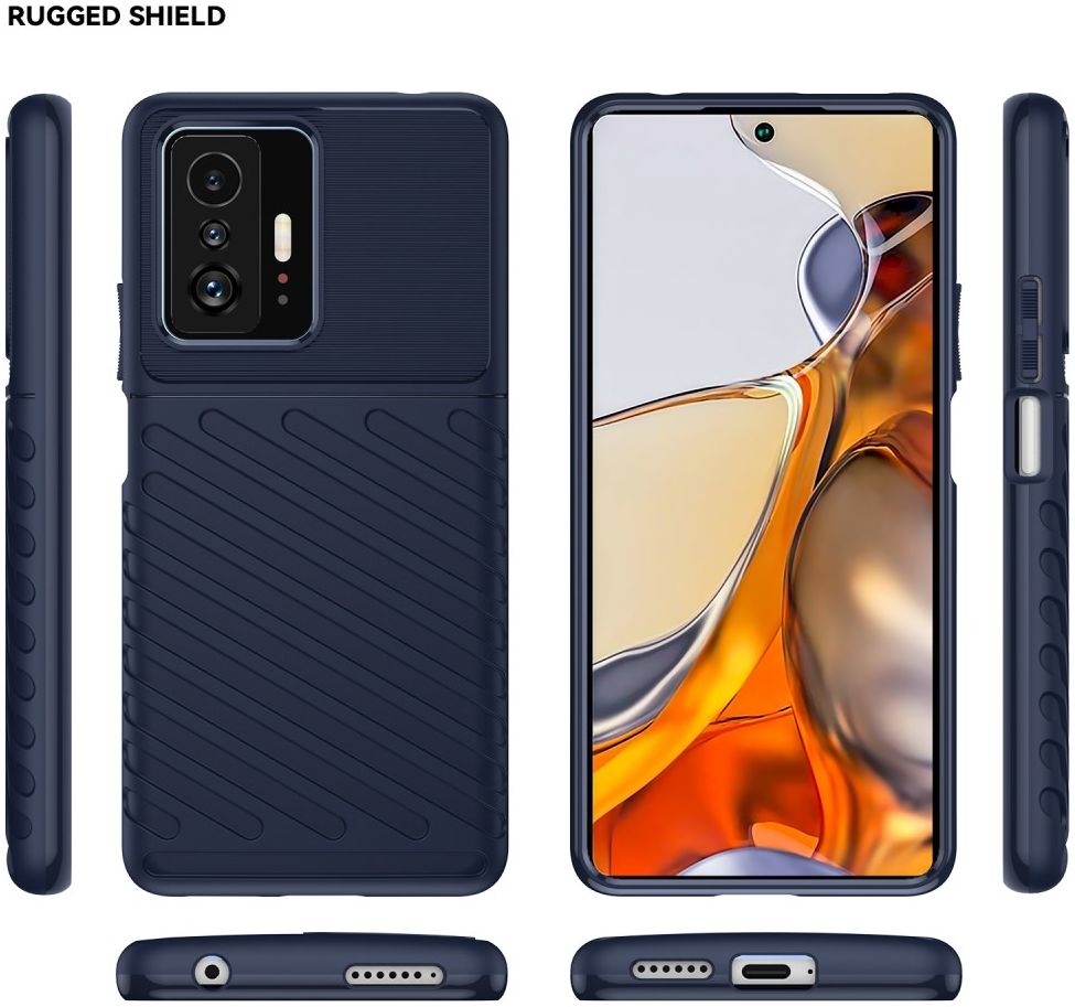 Xiaomi 11T/11T Pro Hoesje TPU Thunder Design Back Cover Blauw afbeelding 9