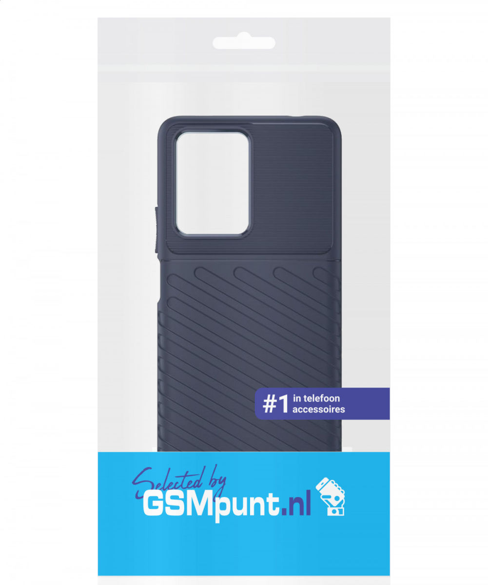 Xiaomi 11T/11T Pro Hoesje TPU Thunder Design Back Cover Blauw afbeelding 2