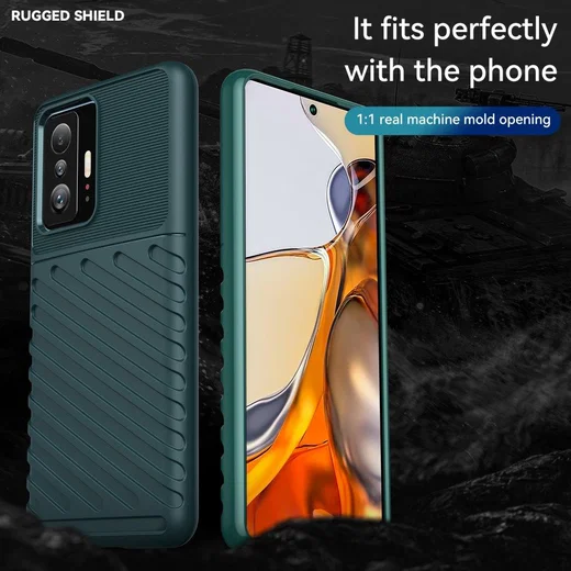 Xiaomi 11T/11T Pro Hoesje TPU Thunder Design Back Cover Groen afbeelding 6