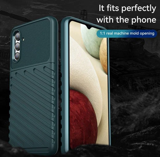 Samsung Galaxy A13 5G / A04s Hoesje TPU Thunder Back Cover Groen afbeelding 3