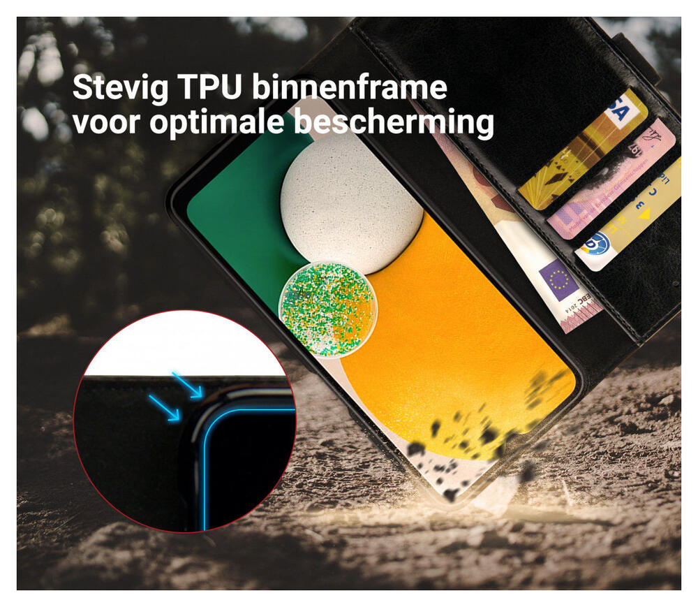 Rosso Element Samsung Galaxy A13 5G/A04s Hoesje Book Cover Zwart afbeelding 5