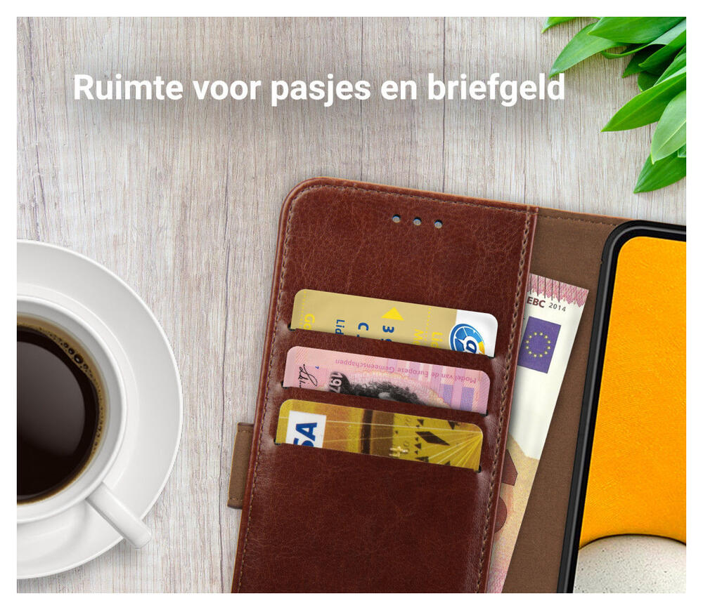 Rosso Element Samsung Galaxy A13 5G/A04s Hoesje Book Cover Bruin afbeelding 6