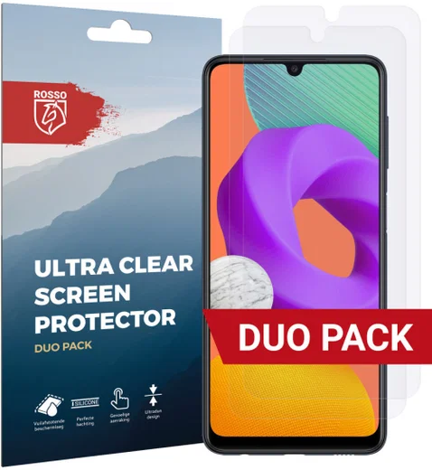 Rosso Samsung Galaxy M22/A22 4G Ultra Clear Screen Protector Duo Pack afbeelding 1