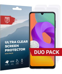 Rosso Samsung Galaxy M22/A22 4G Ultra Clear Screen Protector Duo Pack afbeelding
