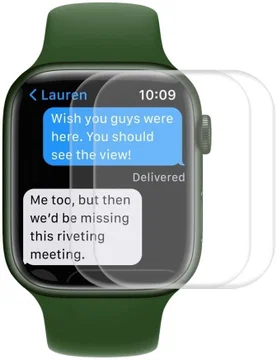 Apple Watch 7 / 8 / 9 45MM Screenprotector - 3D Soft TPU - Clear (2-Pack)