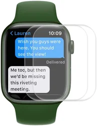 Apple Watch 7 / 8 / 9 45MM Screenprotector - 3D Soft TPU - Clear (2-Pack) afbeelding