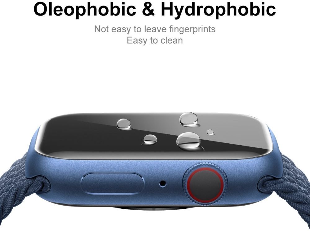 Apple Watch 7 / 8 / 9 45MM Screenprotector - 3D Soft TPU - Clear (2-Pack) afbeelding 6