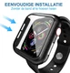 Apple Watch 7/8/9 41MM Hoesje - Hard Plastic Bumper - Tempered Glass - Wit afbeelding 4