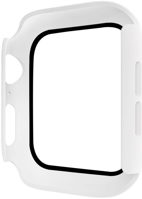 Apple Watch 7/8/9 41MM Hoesje - Hard Plastic Bumper - Tempered Glass - Wit afbeelding 6