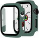 Apple Watch 7/8/9 45MM Hoesje met Tempered Glass - Plastic Bumper - Groen afbeelding 1