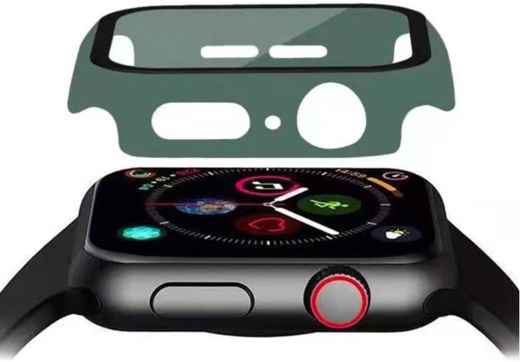 Apple Watch 7/8/9 45MM Hoesje met Tempered Glass - Plastic Bumper - Groen afbeelding 5