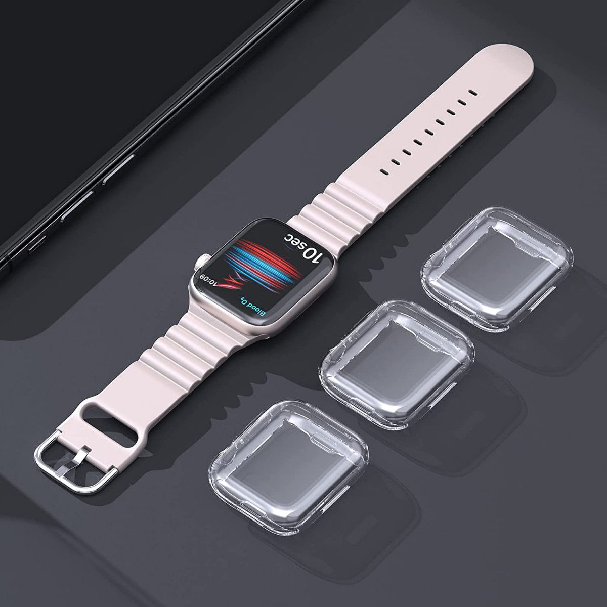 Apple Watch 7/8/9 45MM Case - Full Protect - TPU - Transparant afbeelding 10