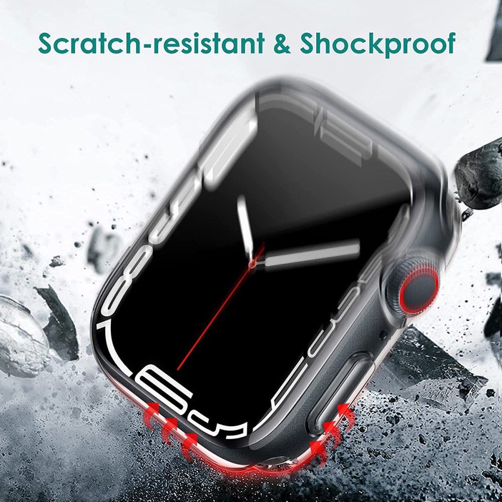 Apple Watch 7/8/9 45MM Case - Full Protect - TPU - Transparant afbeelding 4