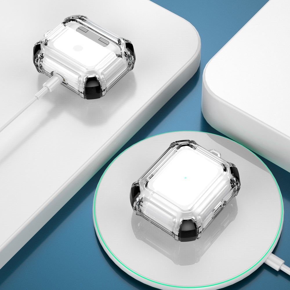 Apple AirPods 3 Hoesje TPU Case Transparant / Zwart afbeelding 5