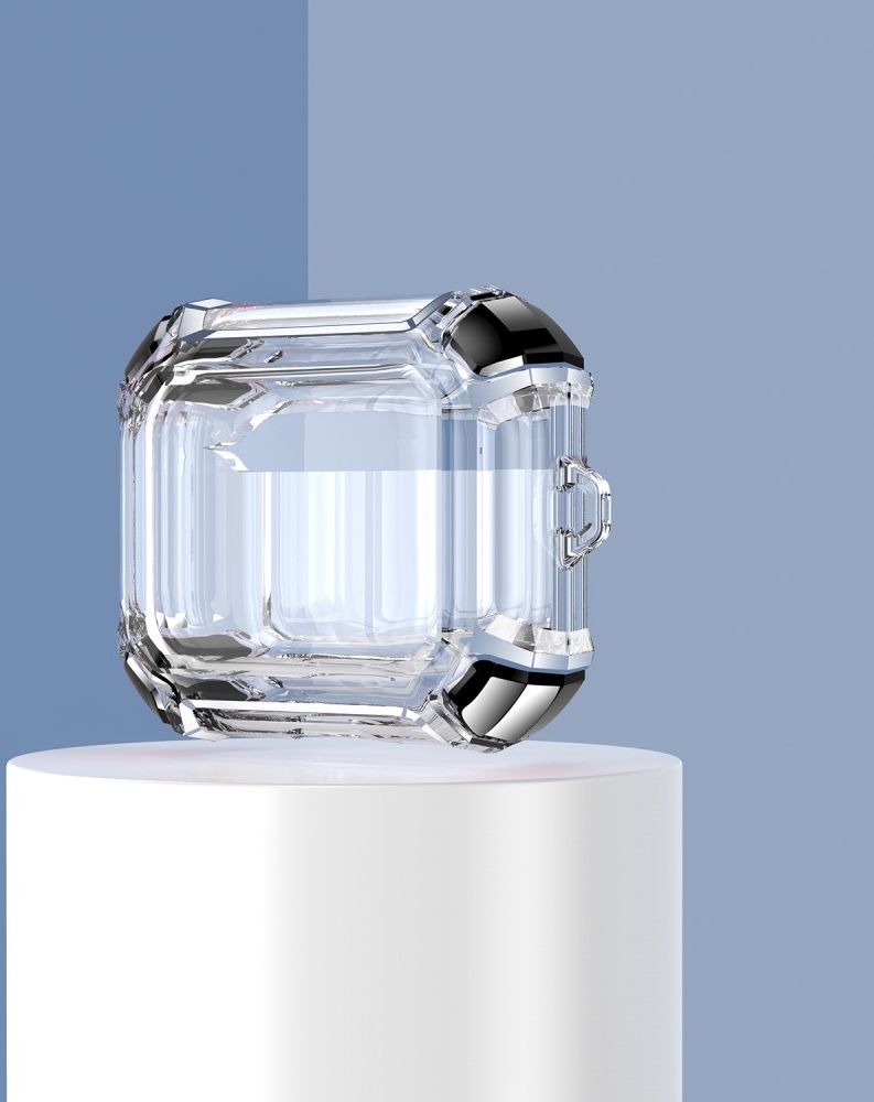 Apple AirPods 3 Hoesje TPU Case Transparant / Zwart afbeelding 6
