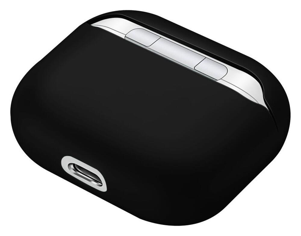 Apple AirPods 3 Flexibel Zacht Siliconen Hoesje Zwart afbeelding 2