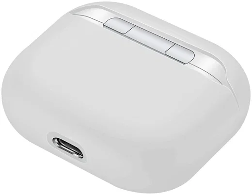 Apple AirPods 3 Flexibel Zacht Siliconen Hoesje Wit afbeelding 2