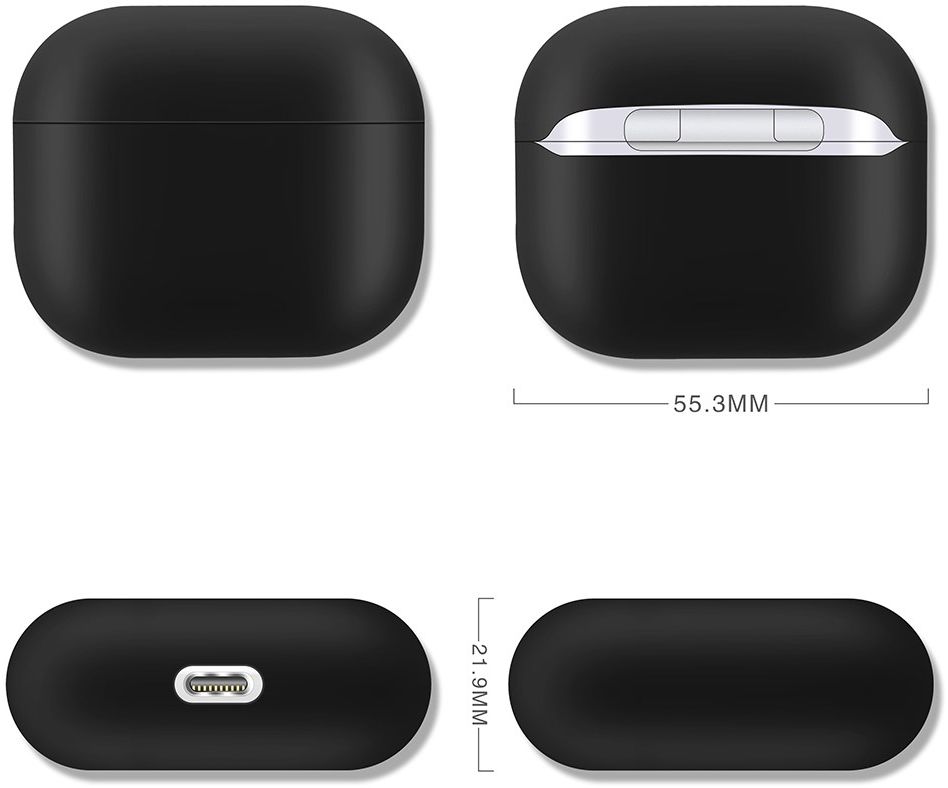 Apple AirPods 3 Flexibel Zacht Siliconen Hoesje Wit afbeelding 4