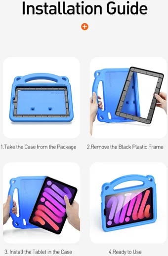 Dux Ducis Panda Apple iPad Mini 6 Kinder Tablethoes met Handvat Roze afbeelding 10