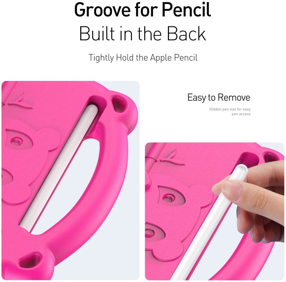 Dux Ducis Panda Apple iPad Mini 6 Kinder Tablethoes met Handvat Roze afbeelding 7
