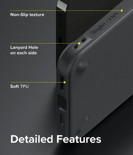 Ringke Onyx Apple iPhone 13 Pro Max Hoesje Flexibel TPU Grijs afbeelding 7