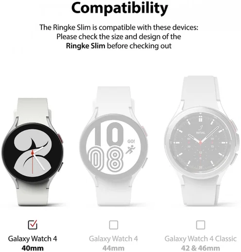 Ringke Slim - Samsung Galaxy Watch 4 40MM Hoesje (2P) - Transparant Clear afbeelding 9