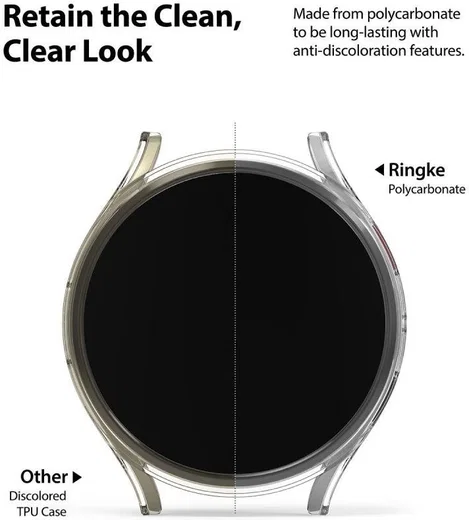 Ringke Slim - Samsung Galaxy Watch 4 40MM Hoesje (2P) - Transparant Clear afbeelding 5