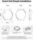 Ringke Slim - Samsung Galaxy Watch 4 40MM Hoesje (2P) - Transparant Zwart afbeelding 11