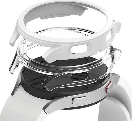 Ringke Slim - Samsung Galaxy Watch 4 40MM Hoesje (2P) - Transparant Wit afbeelding 1