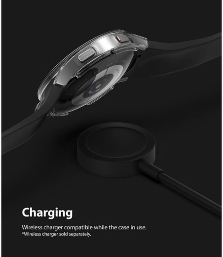 Ringke Slim - Samsung Galaxy Watch 4 44MM Hoesje (2P) - Transparant Zwart afbeelding 7