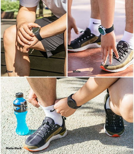 Ringke Slim - Samsung Galaxy Watch 4 44MM Hoesje (2P) - Transparant Zwart afbeelding 8