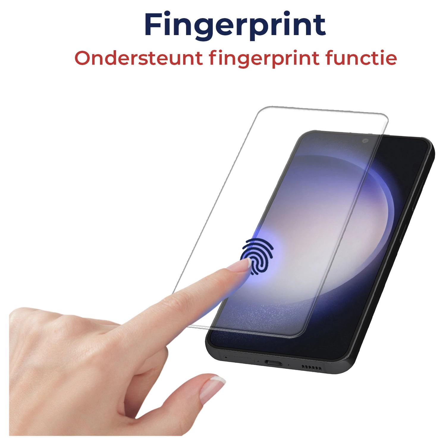 Rosso Samsung Galaxy S21 FE Tempered Glass Fingerprint & Case Friendly afbeelding 2