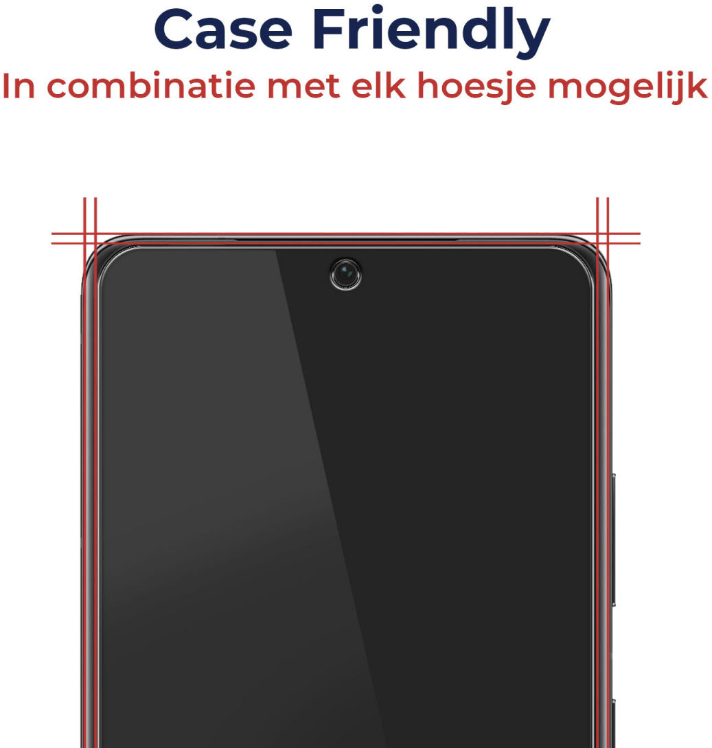 Rosso Samsung Galaxy A52S/A52 Glass Fingerprint en Case Friendly afbeelding 5