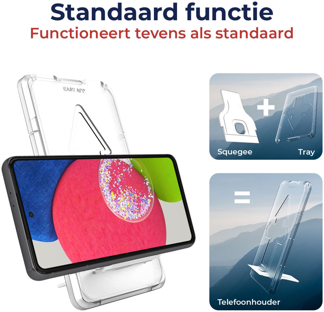 Rosso Samsung Galaxy A52S/A52 Glass Fingerprint en Case Friendly afbeelding 6