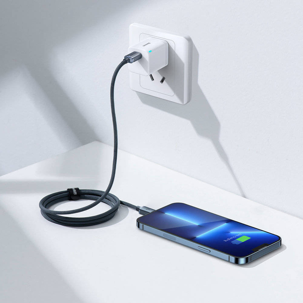 Baseus Crystal Series USB-C naar Apple Lightning Kabel 20W 1.2M Zwart afbeelding 10
