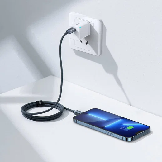 Baseus Crystal Series USB-C naar Apple Lightning Kabel 20W 1.2M Zwart afbeelding 10