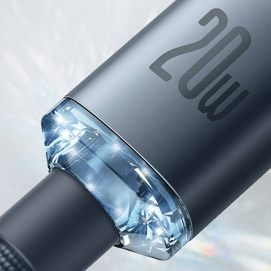 Baseus Crystal Series USB-C naar Apple Lightning Kabel 20W 1.2M Zwart afbeelding 12