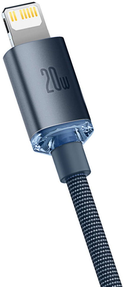 Baseus Crystal Series USB-C naar Apple Lightning Kabel 20W 1.2M Zwart afbeelding 3