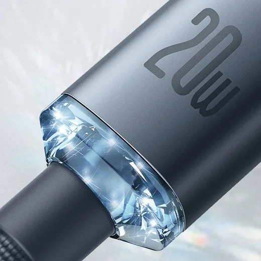 Baseus Crystal Series USB-C naar Apple Lightning Kabel 20W 2M Zwart afbeelding 12