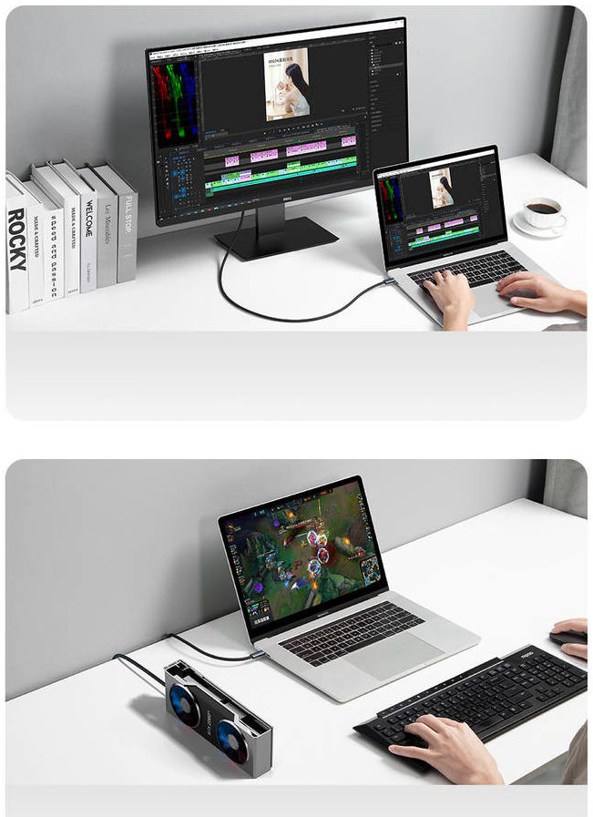 Baseus Flash Series USB-C naar USB-C Kabel 8K 60HZ Video 100W 1M Grijs afbeelding 15