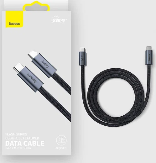 Baseus Flash Series USB-C naar USB-C Kabel 8K 60HZ Video 100W 1M Grijs afbeelding 19