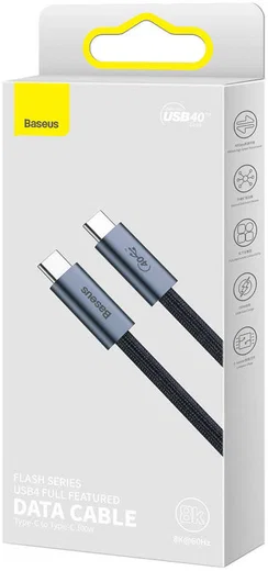 Baseus Flash Series USB-C naar USB-C Kabel 8K 60HZ Video 100W 1M Grijs afbeelding 6