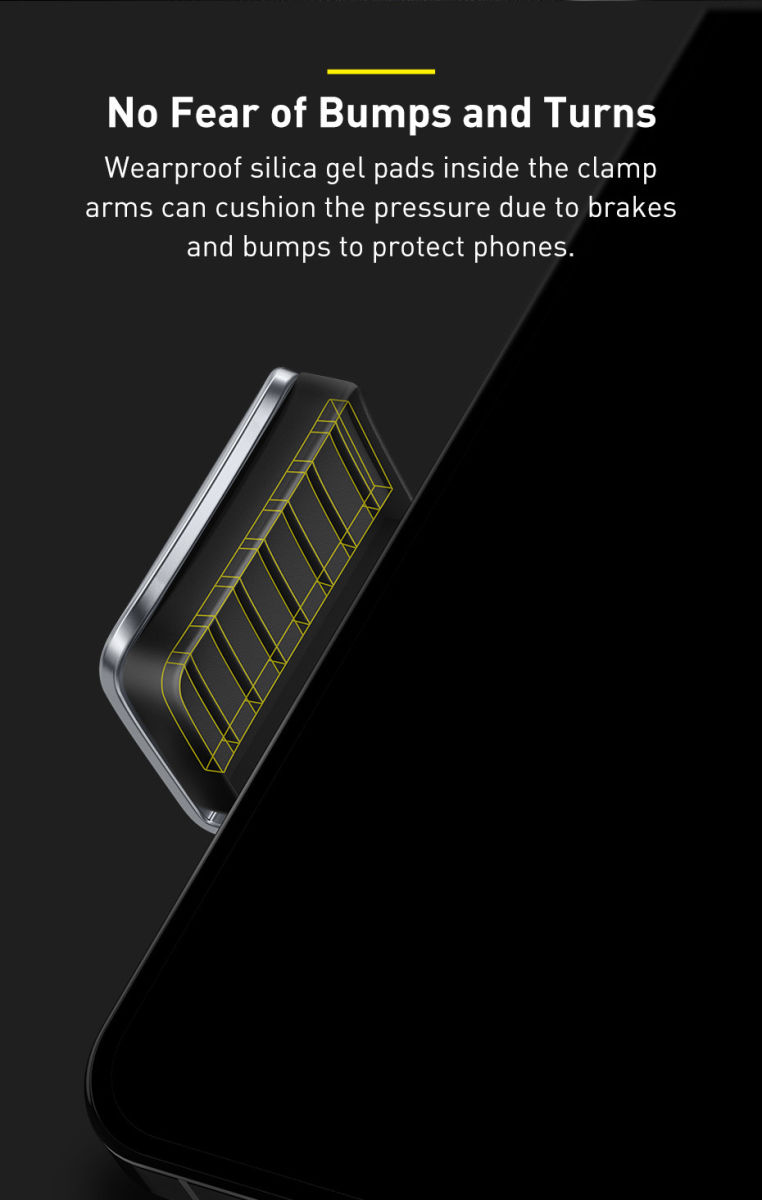 Baseus Easy Control Telefoonhouder Auto voor Ventilatierooster Zwart afbeelding 8