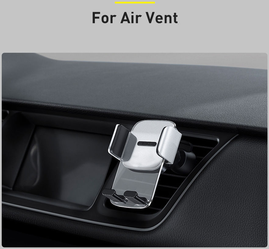 Baseus Easy Control Telefoonhouder Auto voor Ventilatierooster Zwart afbeelding 13