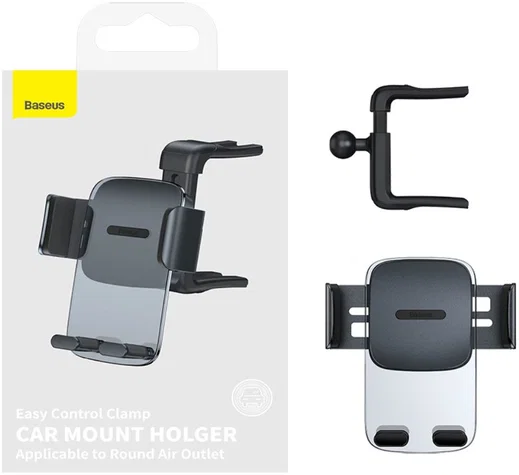 Baseus Easy Control Telefoonhouder Auto Rond Ventilatierooster Zwart afbeelding 16