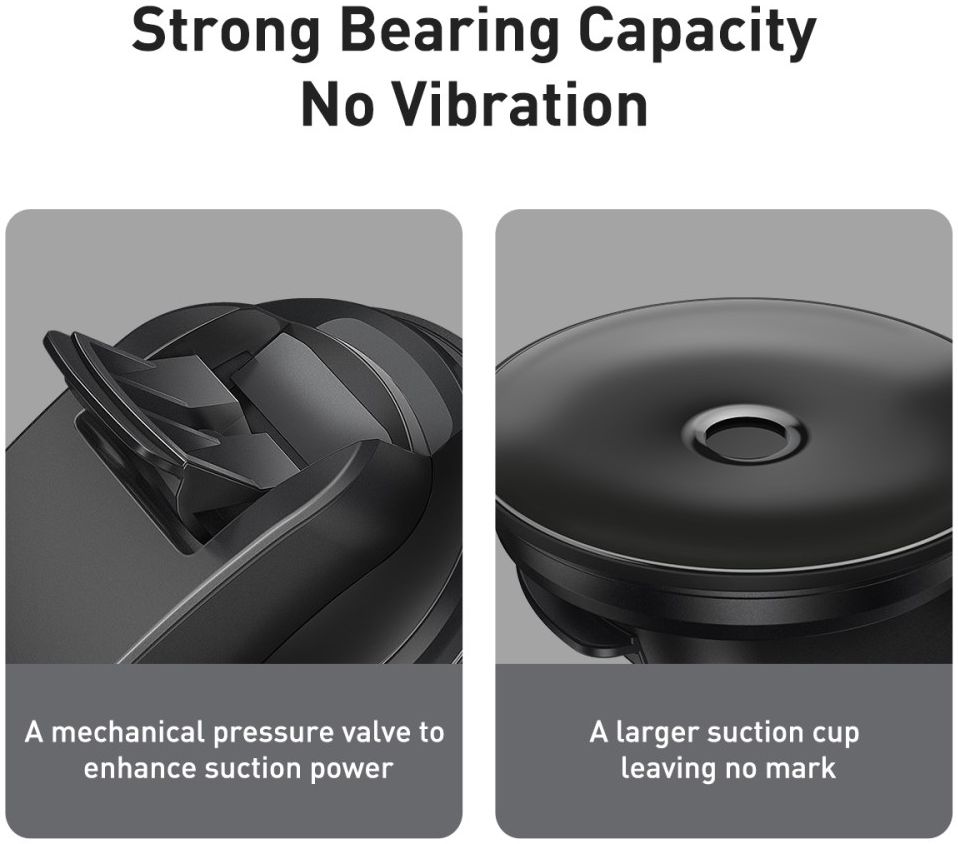 Baseus Telefoonhouder Auto Dashboard/Ventilatierooster Zwart afbeelding 7