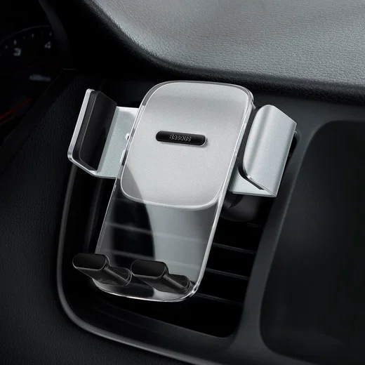 Baseus Telefoonhouder Auto Dashboard/Ventilatierooster Zilver afbeelding 11