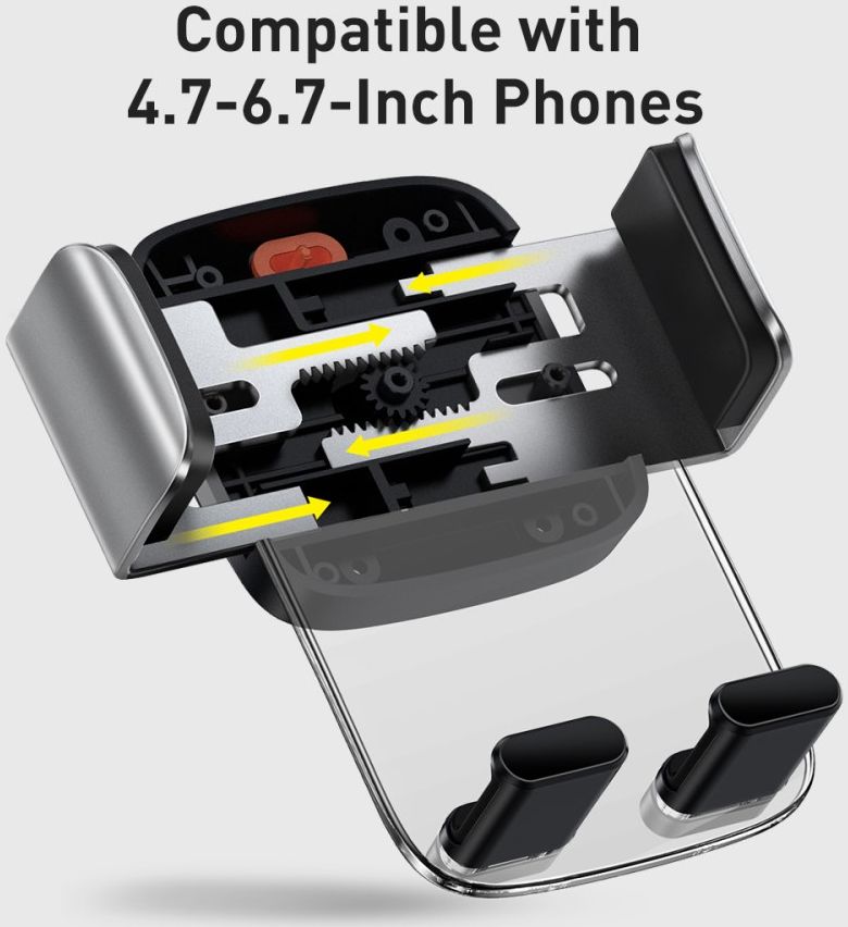 Baseus Telefoonhouder Auto Dashboard/Ventilatierooster Zilver afbeelding 9