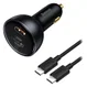 Baseus USB-A / USB-C Autolader 160W + USB-C naar USB-C 100W 1M Kabel afbeelding 1
