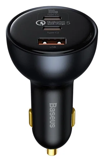 Baseus USB-A / USB-C Autolader 160W + USB-C naar USB-C 100W 1M Kabel afbeelding 4